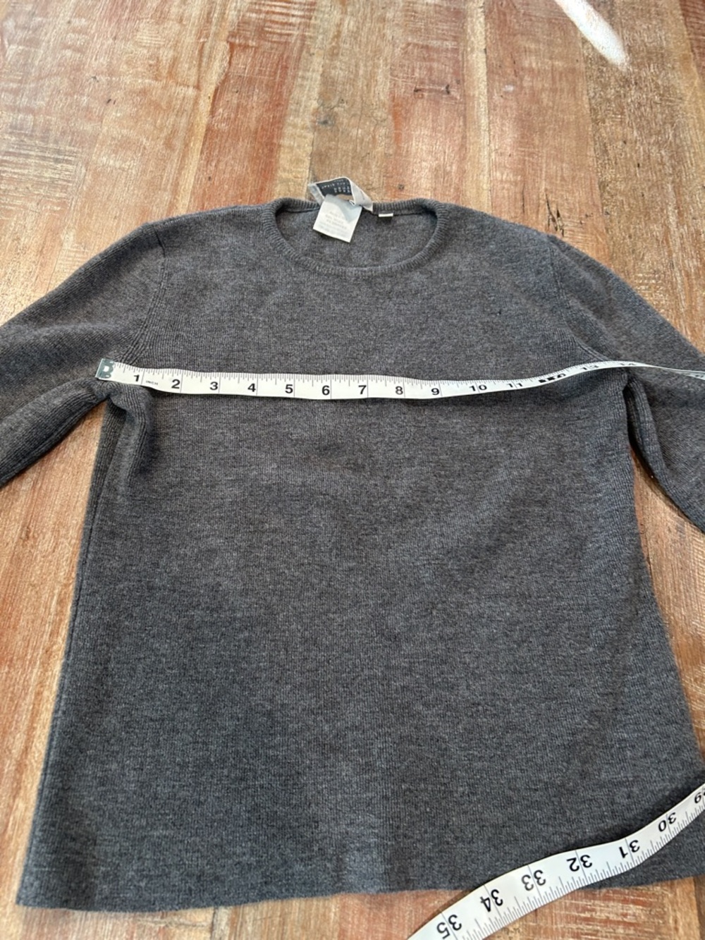 Barneys New York Vintage Charcoal Wool Crewneck Sweater - Picture 7 of 10